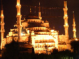 Turkey Temple Lights at Night